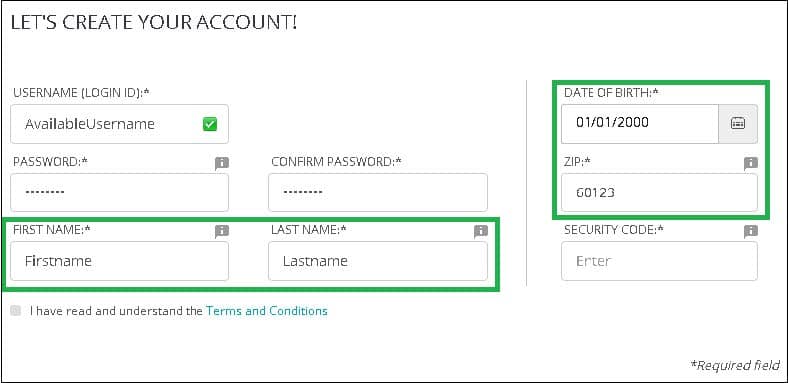 Create Account