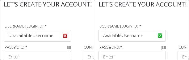 Patient portal create account form